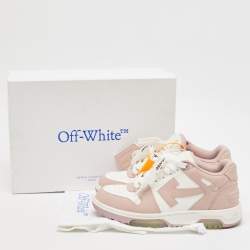 Off-White Pink/White Leather Out Of Office Sneakers Size 38
