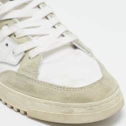 Off-White White/Grey Canvas and Suede 5.0 Low Top Sneakers Size 39