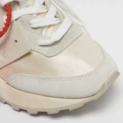 Off-White White Fabric and Suede HG Runner Sneakers Size 37