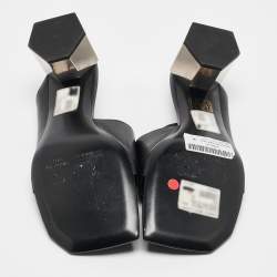 Off-White Black Leather Hexnut Mule Size 40