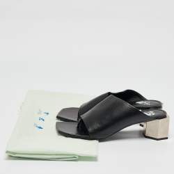 Off-White Black Leather Hexnut Mule Size 40