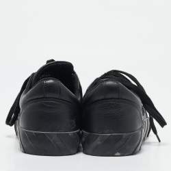 Off-White Black Leather Vulcanized Low Top Sneakers Size 40