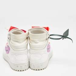 Pre Owned Off-White White Leather and Canvas 3.0 Off Court Sneakers Size 38