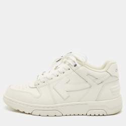 Off-White White Leather Out of Office Low Top Sneakers Size 38