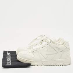 Off-White White Leather Out of Office Low Top Sneakers Size 38