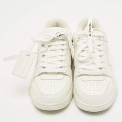 Off-White White Leather Out of Office Low Top Sneakers Size 38