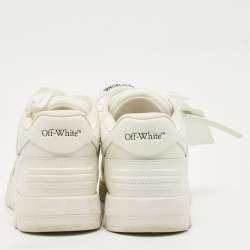 Off-White White Leather Out of Office Low Top Sneakers Size 38