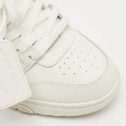 Off-White White Leather Out of Office Low Top Sneakers Size 38