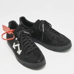 Off-White Black Suede 2.0 Low Top Sneakers Size 39