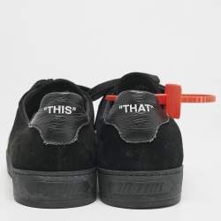 Off-White Black Suede 2.0 Low Top Sneakers Size 39