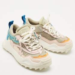 Off-White Multicolor Mesh and Nubuck Leather Odsy 1000 Lace Up Sneakers Size 40