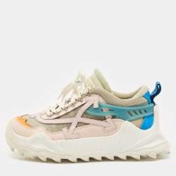 Off-White Multicolor Mesh and Nubuck Leather Odsy 1000 Lace Up Sneakers Size 40