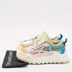 Off-White Multicolor Mesh and Nubuck Leather Odsy 1000 Lace Up Sneakers Size 40