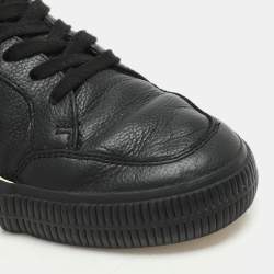 Off-White Black Leather Vulcanized Low Top Sneakers Size 37