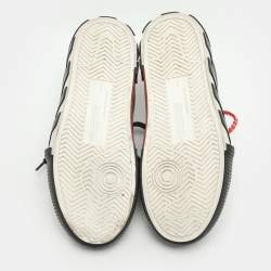 Off-White Black Leather Vulcanized Low Top Sneakers Size 37