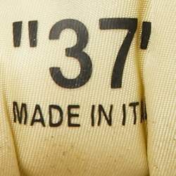 Pre Owned Off-White Yellow Fabric and Suede HG Runner Sneakers Size 37