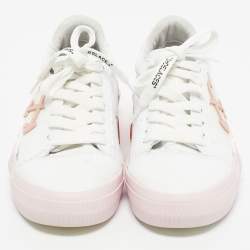 Pre Owned Off-White White Canvas Vulcanized Low Top Sneakers Size 38