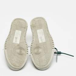 Pre Owned Off-White Multicolor Leather and Suede Off Court Lace Up Sneakers Size 38