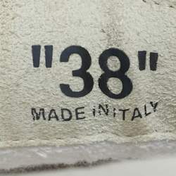 Pre Owned Off-White Multicolor Leather and Suede Off Court Lace Up Sneakers Size 38