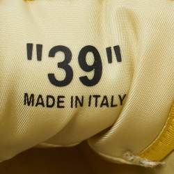 Pre Owned Off-White Yellow Fabric and Suede HG Runner Sneakers Size 39