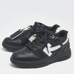 Pre Owned Off-White Black Leather HG Runner Sneakers Size 39