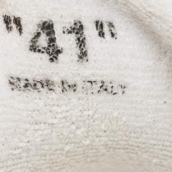 Pre Owned حذاء رياضي أوف وايت أبيض / وردي من الجلد السويدي والجليتر بفولكان مقاس 41