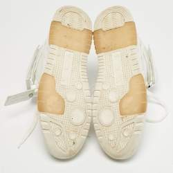 Pre Owned Off-White White Leather Out Of Office High Top Sneakers Size 40