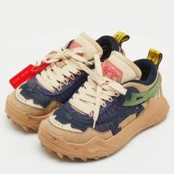 Pre Owned Off-White Multicolor Mesh and Leather Odsy 1000 Sneakers Size 39