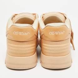 مملوكة مسبقًا Off-White Out of Office Size 39 Beige Leather Low Top Sneakers