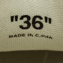 مملوكة مسبقًا حذاء رياضي أوف وايت جلد أبيض/أزرق "آوت أوف أوفيس" مقاس 41