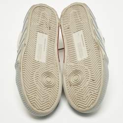 Pre Owned Off-White Vulcanized Size 38 Grey Canvas Low Top Sneakers