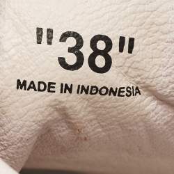 Pre Owned Off-White Vulcanized Size 38 Grey Canvas Low Top Sneakers