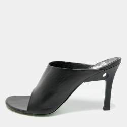 Pre Owned Off-White Meteor Size 40 White Leather Mules