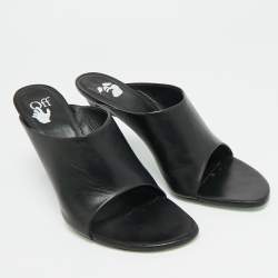 Pre Owned صندل مول أوف وايت جلد أبيض مقاس 38