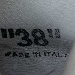 Pre Owned Off-White 3.0 Off Court Size 38 White/Grey Suede and Canvas Lace Up Sneakers