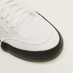 Pre Owned حذاء رياضي أوف وايت كانفاس رمادي فولكنيزد بطراز منخفض من أعلى مقاس 38