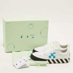 Pre Owned حذاء رياضي أوف وايت كانفاس رمادي فولكنيزد بطراز منخفض من أعلى مقاس 38