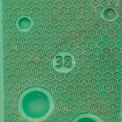 Pre Owned Off-White Size 38 Green Rubber Off Pool Slide Sandals 