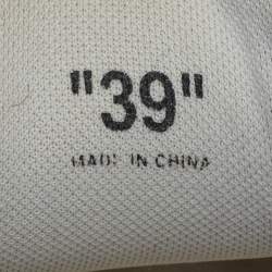 Pre Owned Off-White Out of Office Size 39 Pink/White Leather Lace Up Sneakers