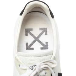 Pre Owned حذاء رياضي أوف وايت كاري أوفر جلد أبيض/أسود بعنق منخفض مقاس 38