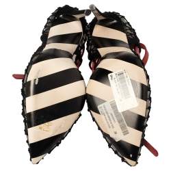 Pre Owned Off-White Black Zip-tie Mesh And Suede D'orsay Pumps Size 39