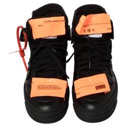 Pre Owned حذاء رياضي أوف وايت "أوف كورت 3.0" جلد و كانفاس أسود مقاس 36