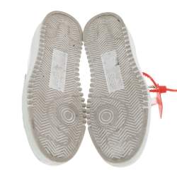 Pre Owned Off-White White/Black Leather And Suede 2.0 Low Top Sneakers Size 38