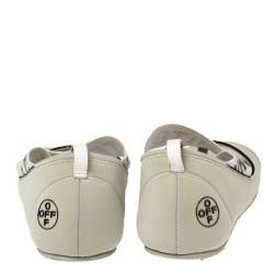 Pre Owned Off-White c/o Virgil Abloh Grey Fabric Yoga Flats Size 37