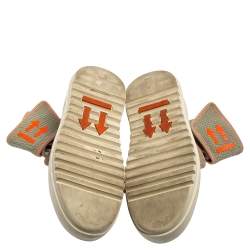 Pre Owned حذاء رياضي أوف وايت موتو قماش تريكو أخضر إلتفاف مقاس 38 