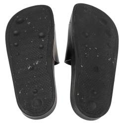 Pre Owned Off-White Black Rubber Off Pool Slide Sandals Size 38