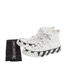 Pre Owned Off-White  White Canvas High Top Sneakers Size 38