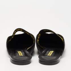 Off-White Black Leather Mule Sandals Size 41