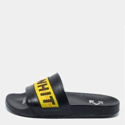 Off white slides black and yellow best sale