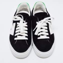 مملوكة مسبقًا حذاء رياضي أوف وايت سويدي أسود سهم بعنق منخفض مقاس 39